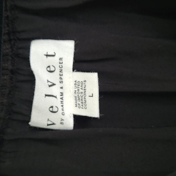 Velvet by Graham & Spencer Tala Satin Viscose Black Dress Size Large - Picture 3 of 5